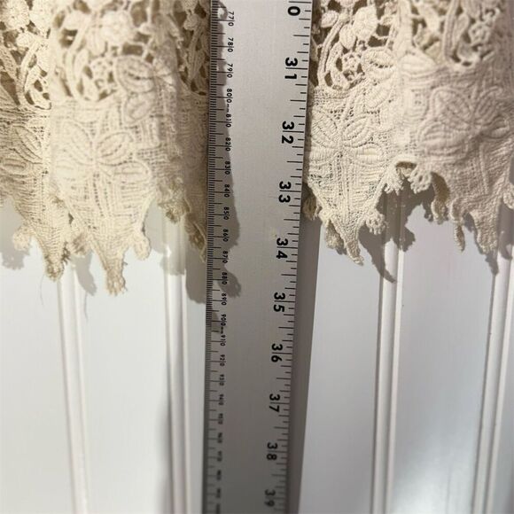 Solitaire Swim Navy Blue Boho Crochet Lace Dress | Cottagecore Festival Tunic L - Picture 5 of 9